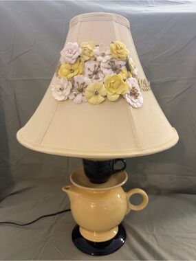 Handmade, one-of-a-kind, Fiestaware lamp